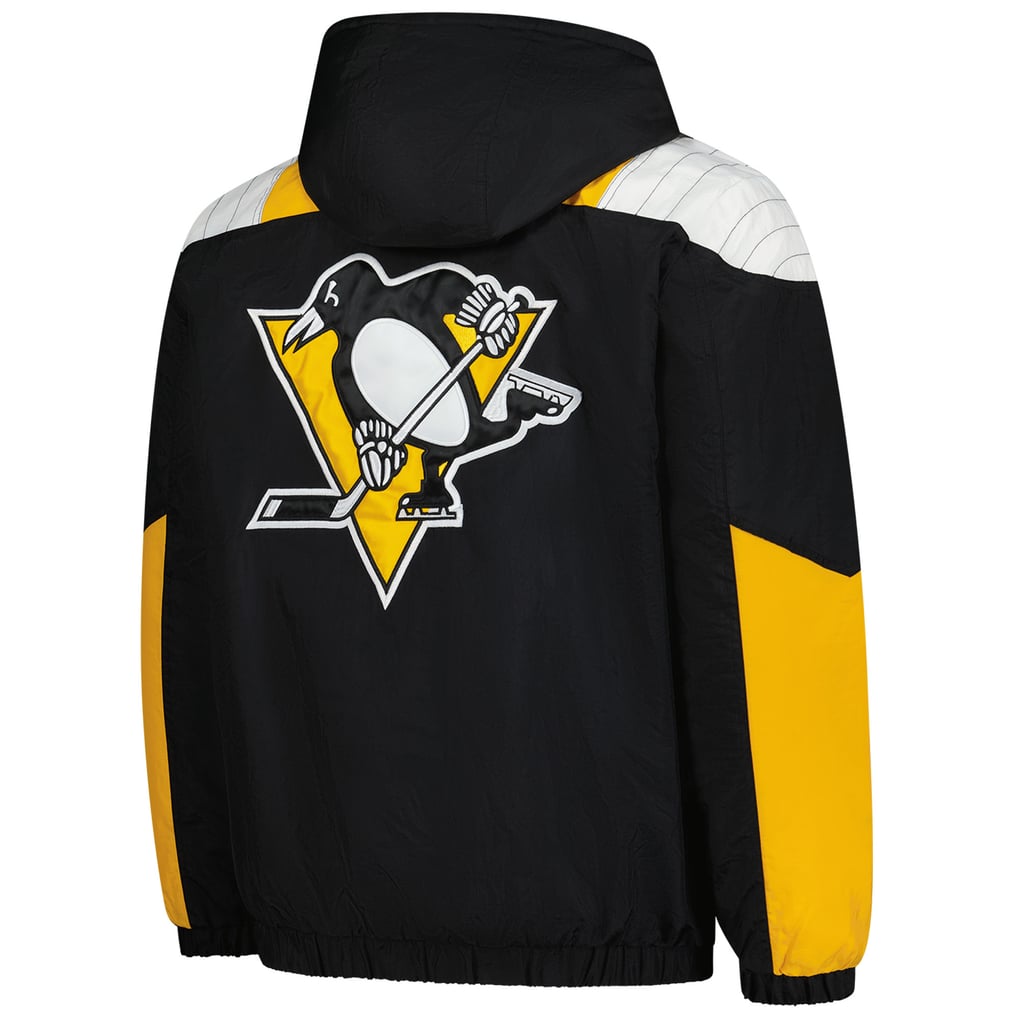  Pittsburgh Penguins Starter Charger Half-Zip Pullover Hoodie - Black